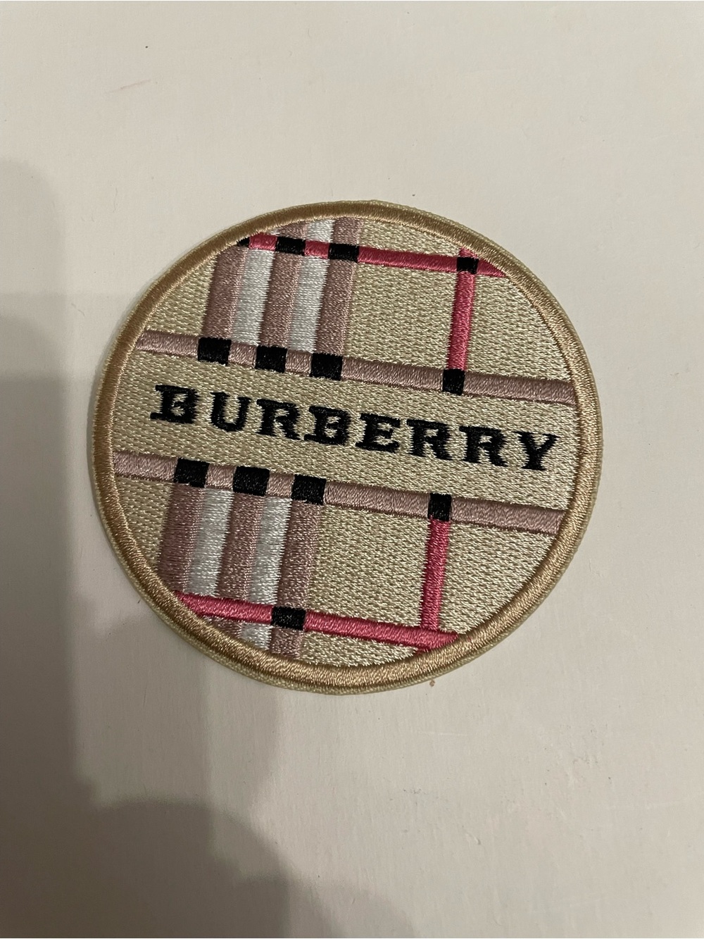 Fashion plaid  iron on patch nwot
